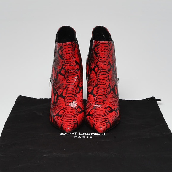 SAINT LAURENT PYTHON BOOTIES - Picture 3 of 4
